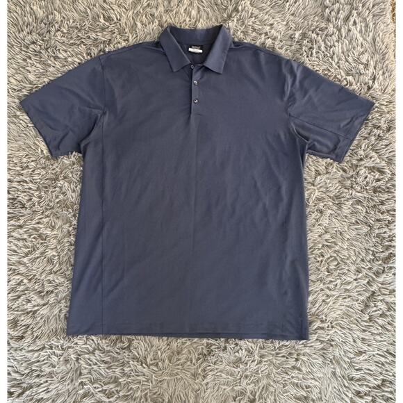 Nike Golf Dri-FIT Polo Shirt Mens 2XL Blue Performance Pique Athletic Tennis - Picture 1 of 13